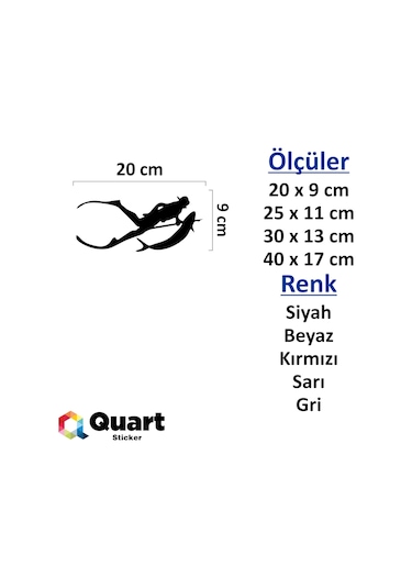 Dalgıç Scuba Diving Oto Sticker