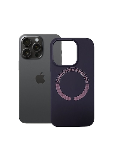 iPhone Uyumlu 15 Pro Max Kılıf Magsafe Özellikli Lansman Silikon Kapak