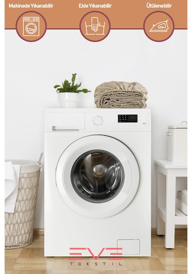 Eve Tekstil %100 Pamuk Ranforce Çarşaflı Yastık Ve Yorgan Kılıflı Çift Kişilik Nevresim Takımı 200x220 Cm Kahverengi