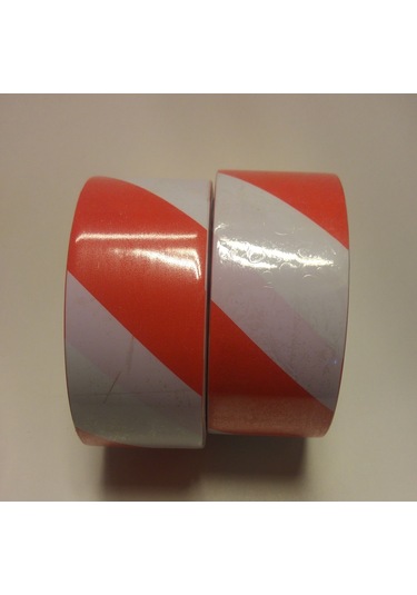 Yer Işaretleme Bandı Pvc 50Mm*30Mt Kırmızı-Beyaz (1Adet)