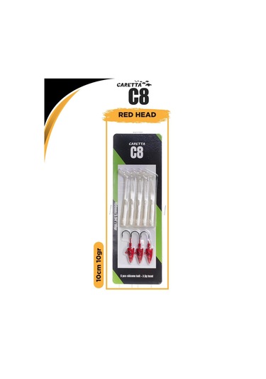 Caretta C8 10cm 10gr Lrf Silikon Yem Red Head