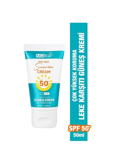 Mara Leke Karşıtı Yüz Güneş Kremi SPF50+ 50 ML