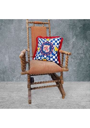 Nar Çift Taraflı Dekoratif Püsküllü - Saçaklı Kırlent Kılıfı 1 Ad Karışık/Çok Renkli