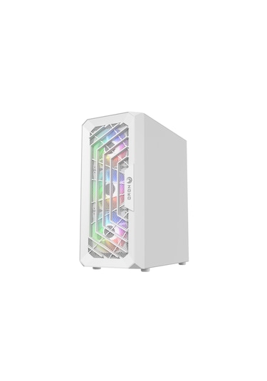 Zoko Chiko White 4x12 CM ARGB Fan Mesh Panel Temperli Cam Bilgisayar Kasası