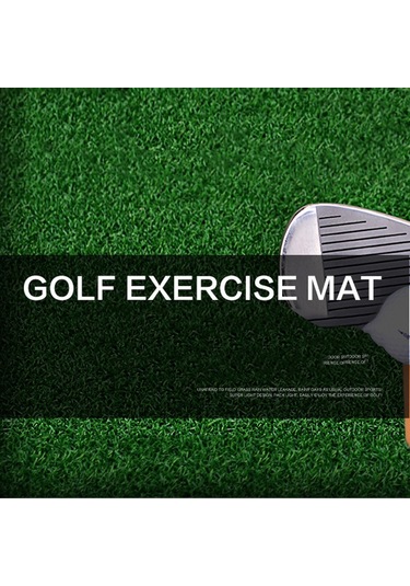 Qingmipy Ev İçi Golf Vuruş Egzersiz Matı - Taşınabilir 60x30cm Nylon Sbr Top Matı - Golf Becerilerini Geliştirme Aleti Yeşil