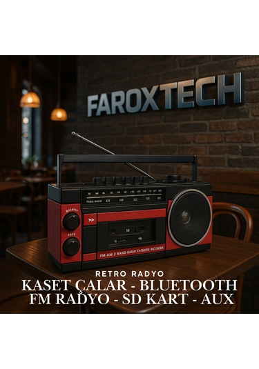 Retro Klasik Kaset Çalarlı Fm/am/sw Radyo Bluetooth, Usb, Sd Kart Destekli Taşınabilir Hoparlör