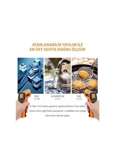 My Topped Thermopro Tp30 Endüstriyel Kızılötesi Sıcaklık Ölçer T08656 Profesyonel Kullanım İçin