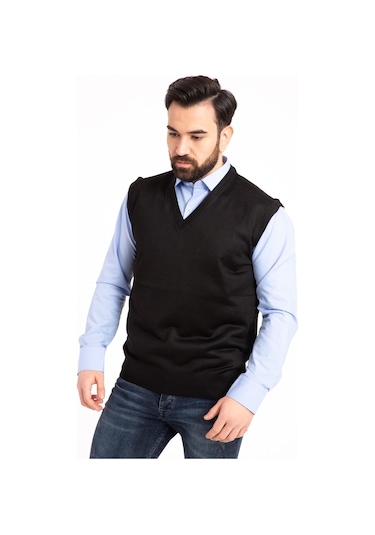 Erkek İnce Yün Triko Örgü Regular Kalıp Baba Süveter 5120 - S
