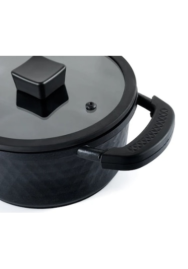 Schafer Hektor 3 Lü Döküm Tencere Seti 6 Parça-siyah