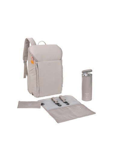 Lassig Slender Up Bebek Bakım Sırt Çantası Taupe Gri