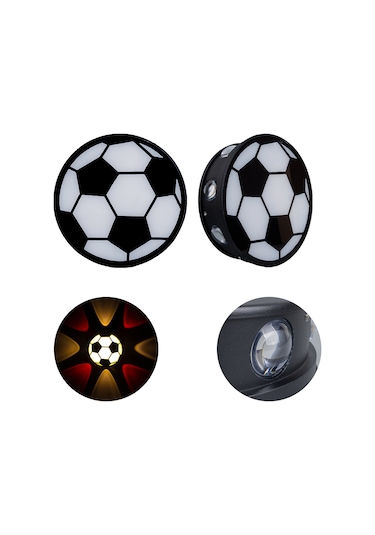 Ayt Powermaster Duvar Aplik Gün Işığı Kırmızı Futbol Topu Dekorlu Dekoratif Gece Lambası Led Aydınlatma 16x5 Cm Alüminyum