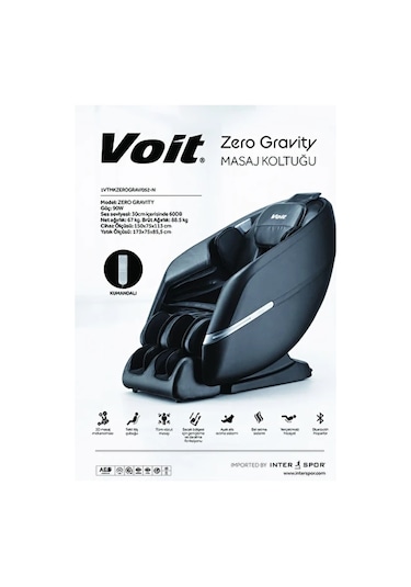 Voıt Zero Gravıty New Masaj Koltuğu Siyah