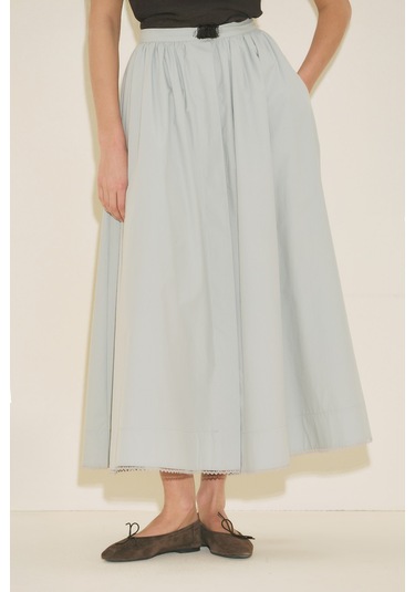 Manuka Önü Düğmeli Poplin Etek Mavi Ss26etk00001-22 Mavi