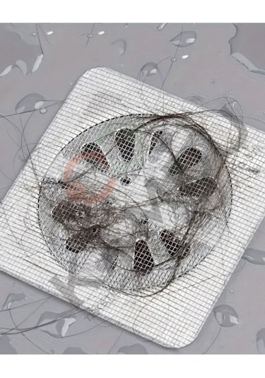 5 Adet 9x9cm Mutfak Lavabo Süzgeci, Lavabo Tıkanıklık Önleyici, Yapışkanlı Süzgeç, Saç&kıl Toplayıcı