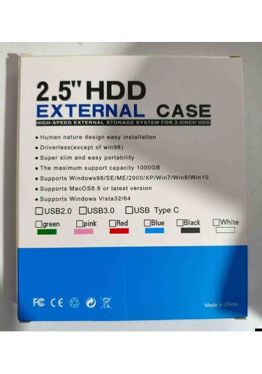 Case External 500 Gb 2.5 İnç Hdd 3.0 Usb Taşınabilir Disk Kutusu 500gb