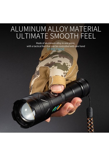 Cbtx A06-a 20w Parlak Lazer 5 Modlu El Feneri Alüminyum Alaşımlı Su Geçirmez Açık Kamp Yürüyüş Meşalesi