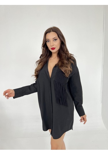 6309 Gömlek-siyah Si Yah