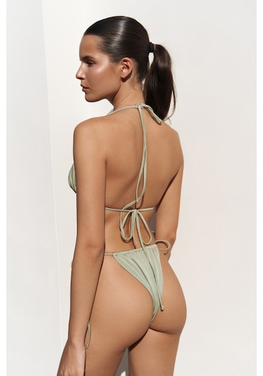 Mai Collection Mai Studios Co. Cahya Bağlamalı Yeşil Bikini Altı Yeşil
