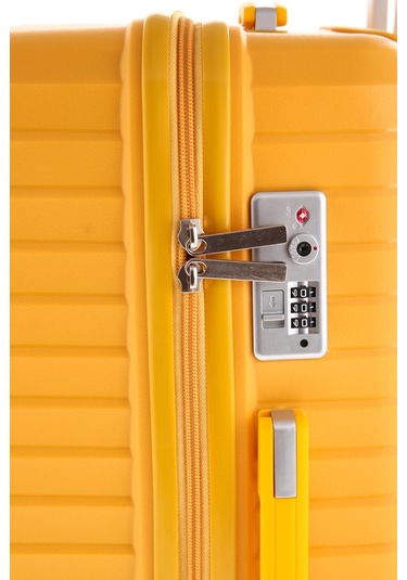 Ultra Dayanıklı 3'lü Set Valiz & Bavul Sarı-1394 Sarı