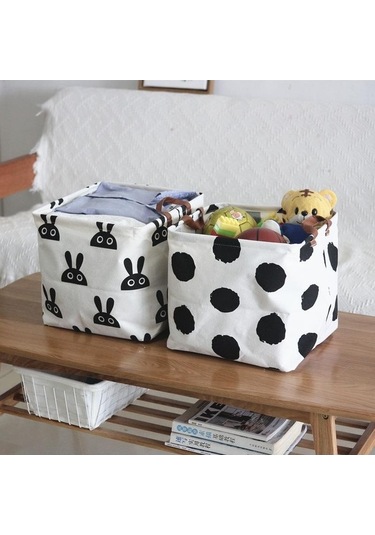 Novahub Geometri Ev Kumaşları Kirli Çamaşırlar & Eşya Saklama Sepeti, Pamuk Ve Keten, Modern Tasarım, 32x32x32cm Diğer