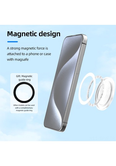 Maiyame iPhone Uyumlu 15/14/13/12 Serisi İçin Magnetik Duvar Stantı - Alüminyum+silikon Malzeme, Sağlam Tutuş, Çizik Koruması, Siyah