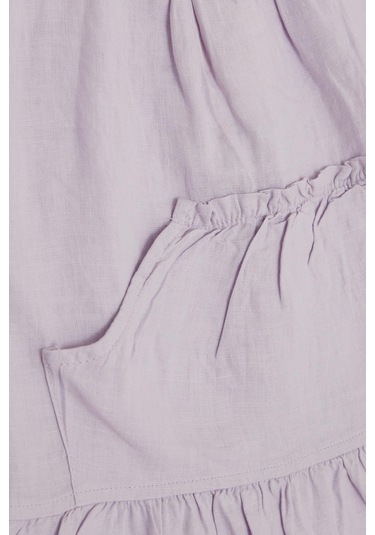 Escabel Kız Çocuk Jile Elbise Cepli Askılı 5-9 Yaş, Lila Lila