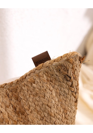 Madame Coco Trianon Jüt Kırlent Kılıfı - Naturel - 50x50 Cm Çok Renkli