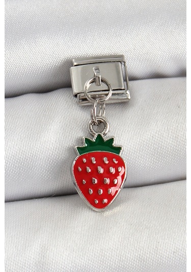 316l Çelik Sallantılı Çilek Model Gümüş Renk Nomination Charm Çok Renkli