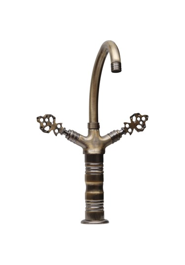 Antik Çanak Kuğu Osmanlı Eviye Bataryası Lüx Pirinç