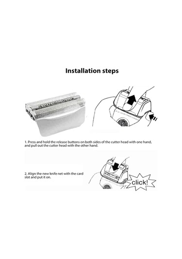 Xiaaokeji Braun Black İçin Seri 5 51b Ağ Kapağı Ve Bıçak Başlığı Yedeği