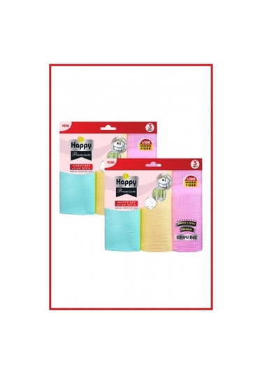 Happy Mikrofiber Premium Sihirli Cam Bezi 2 x 3'lü