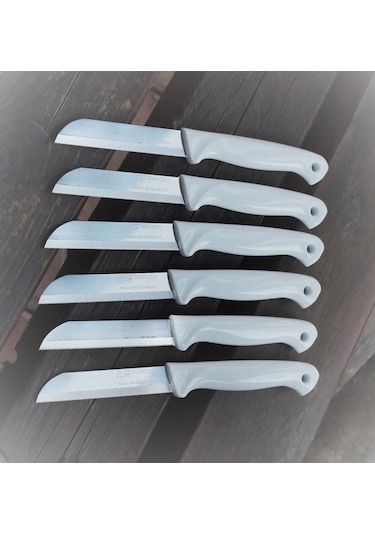 Solingen DELİKLİ-TTL Tırtıklı Meyve-Sebze Bıçağı 1.Kalite 6 Adet Beyaz