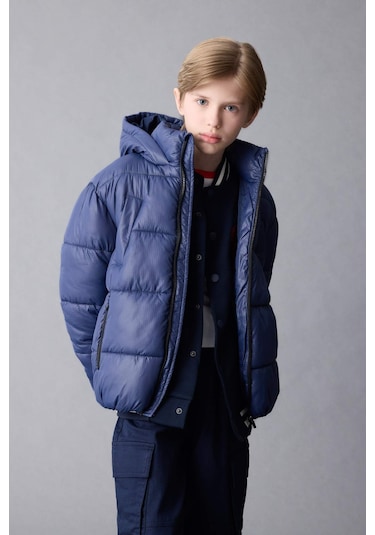 DeFacto Erkek Çocuk Su İtici Kapüşonlu Fermuarlı Cepli Mont C5565A824WNNV147