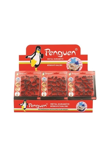 Penguen Metal Kurabiye Kalıbı 18 Parça Png-1712
