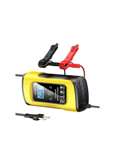 Pazly 12v 8a Akıllı Şarj Cihazı - Lcd Ekranlı, Otomatik Sıcaklık Kontrollü, Araç/motosiklet Aküsü Şarj