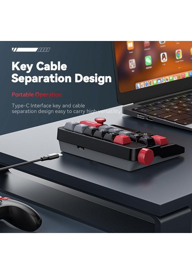 Mkespn Rgb Hot Swap Kablosuz Mekanik Klavye Rocker Knob Programlama Makro Özen Klavye Oyun Klavyesi Beyaz