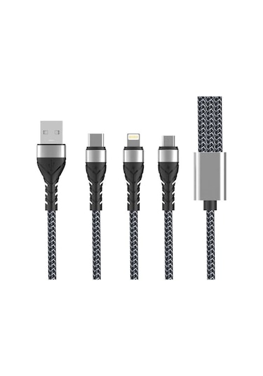 Butam Bilişim Siyah Bax 3 İn 1 Usb Kablo 1.2m