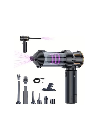 Fochsia Black Golden Kablosuz Şarjlı Yüksek Güçlü El Süpürgesi Ev Araç Toz Toplayıcı Üfleyici