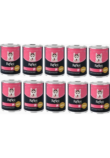 Reflex Plus Pate İçinde Et Parçacıklı Yavru Köpek Maması 395 Gr 10 Adet