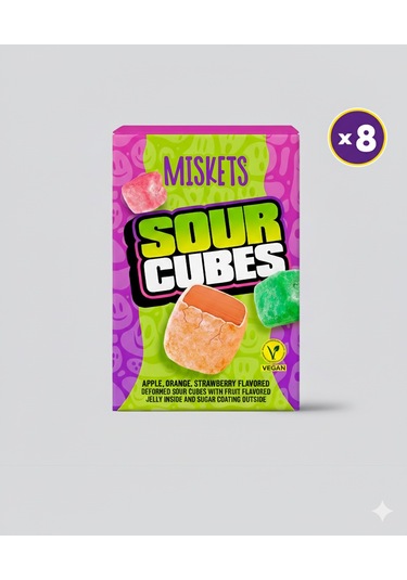 Mıskets Karışık Meyvelı Şeker Kaplı Yumuşak Şeker 50 Gr X 8 Adet