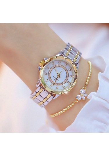 Leezsing Şık Kadın Kol Saati - Altın Ve Gümüş Renk Seçenekli Su Geçirmez Kuvars Saat Çok Renkli