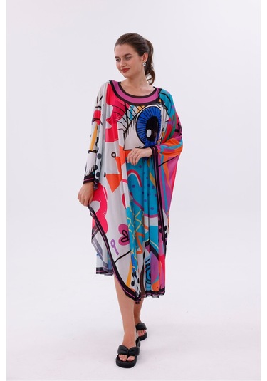 Tarzını Seç Kimono Pareo - Tesettür Pareo - Fethiye Model 240x135 Cm Çok Renkli