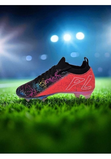 Trendyshose 252153 Çivili Rahat Çim Saha Krampon Ayakkabı Sıyah-fusya