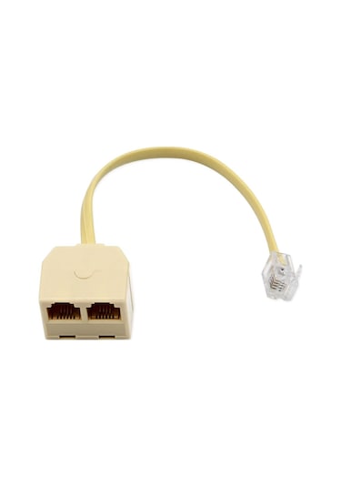 Rj11 2in1 Spitter Rj11 Telefon Hat Çoklayıcı Splitter 1 Giriş 2 Çıkış