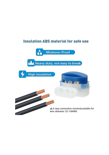 Pazly 20'li Paket Su Geçirmez Robot Çim Biçme Makinesi Kablosu Bağlantı Elemanı - 600v Dayanıklı