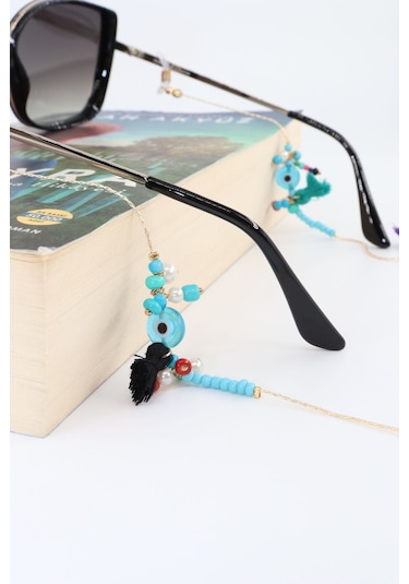 Gold Nazar Boncuklu Gözlük Ipi. Kadın Gözlük Zinciri. Gözlük Ipi. Gözlük Ipi Askısı. Gözlük Zinciri. Gold