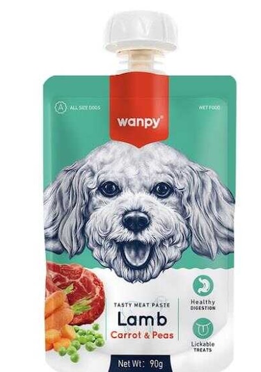 Wanpy Taze Kuzulu Ve Havuçlu Köpek Et Ezmesi 90 Gr