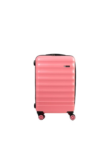 Vegmann Tartılı Scadel Pembe Orta Boy Valiz Pembe