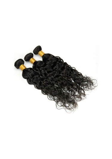 Cbtx Kadınlar Su Dalgası Sentetik Elyaf Saç Topuz Peruk 18 İnç