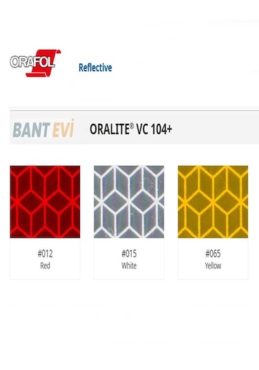 Oralite Vc 104+ Kesik Reflektörlü Bant Sarı 5mt Orafol Reflektif